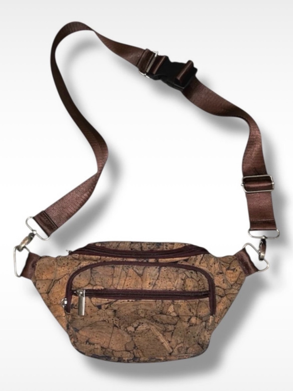 Dzolik Slim Unisex Cork Eco-Friendly Adjustable Fanny Pack/Sling Bag